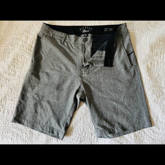 Men’s Nitrous Black hybrid board shorts - Picture 1 of 4